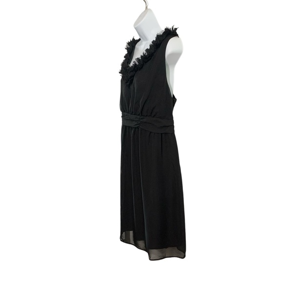 LIZ LANGE Maternity Elegant Black Ruffle Neck Sleeveless Dress Sz XXL - Picture 1 of 8